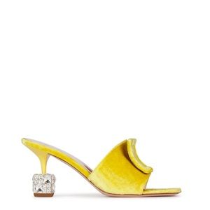 Roger Vivier Cube Strass Heel Mules size 36/ US 6